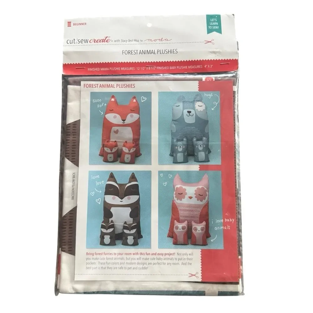 Cut Sew Create with Stacy Iest Hsu for Moda Forest Animal Plushies NEW SEALED